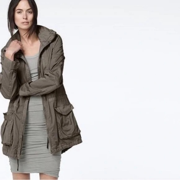 Standard James Perse | Army Green Utility Anorak Hooded Jacket - Picture 1 of 12